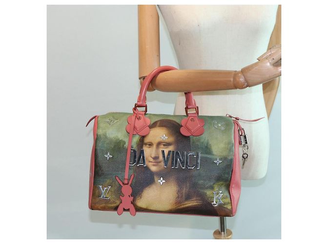 LOUIS VUITTON Masters Collection Mona Lisa Speedy 30 Tasche M43372 LV Auth 87609SAM Pink Khaki - Ansicht 40
