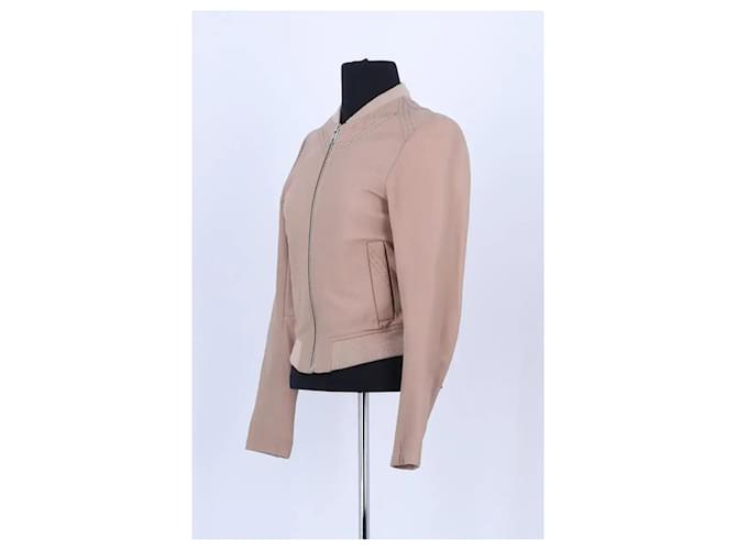 Maje Beige Lederjacke - Ansicht 2