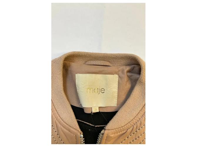Maje Beige Lederjacke - Ansicht 5