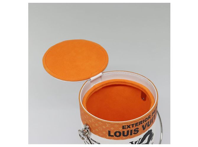 LOUIS VUITTON LV Painted Can Shoulder Bag PVC Leather Orange M81590 Auth 94068SM Arancione - vista 10