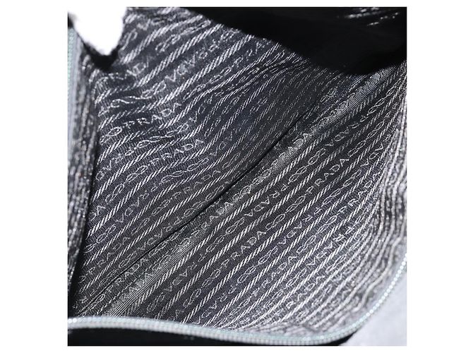 PRADA Handtasche Nylon Schwarz Silber Auth bs34105 - Ansicht 23