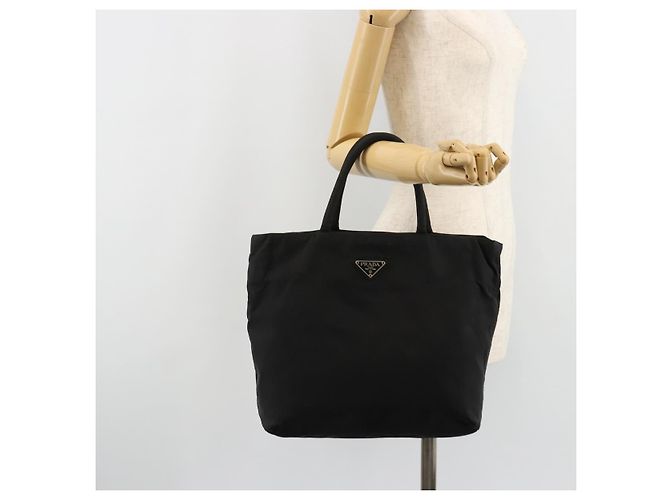 PRADA Handtasche Nylon Schwarz Silber Auth bs34105 - Ansicht 25