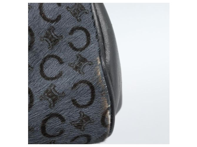 Céline Borsa a tracolla CELINE C Macadam Canvas Grigio Argento Auth YKZ580 Marrone - vista 12