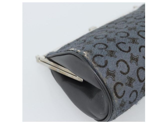 Céline Borsa a tracolla CELINE C Macadam Canvas Grigio Argento Auth YKZ580 Marrone - vista 14