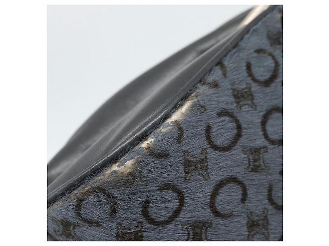 Céline Borsa a tracolla CELINE C Macadam Canvas Grigio Argento Auth YKZ580 Marrone - vista 21