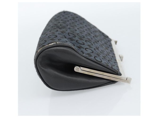 Céline Borsa a tracolla CELINE C Macadam Canvas Grigio Argento Auth YKZ580 Marrone - vista 4