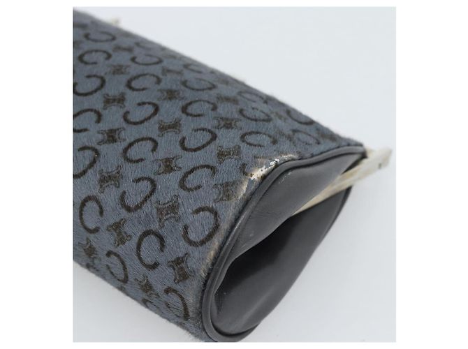 Céline Borsa a tracolla CELINE C Macadam Canvas Grigio Argento Auth YKZ580 Marrone - vista 6