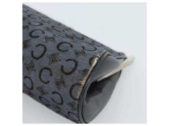 Céline Borsa a tracolla CELINE C Macadam Canvas Grigio Argento Auth YKZ580 Marrone - vista 8