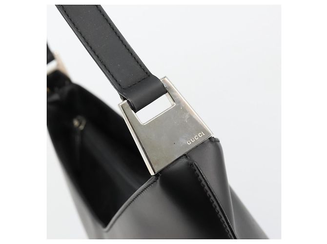 Borsa a tracolla GUCCI in pelle vernice Nero Argento 001 3017 Auth 165092 - vista 15