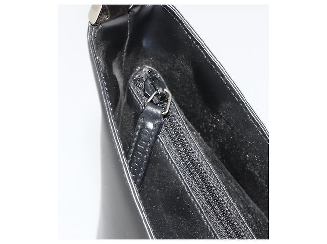 Borsa a tracolla GUCCI in pelle vernice Nero Argento 001 3017 Auth 165092 - vista 16