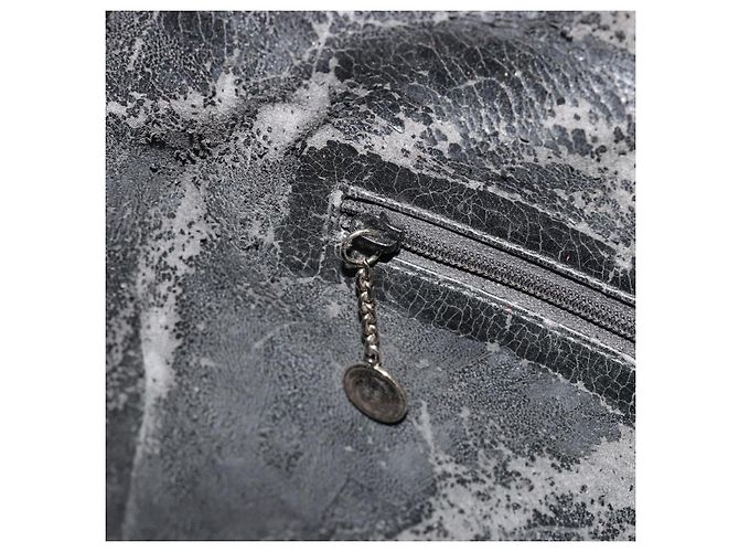 Borsa a tracolla GUCCI in pelle vernice Nero Argento 001 3017 Auth 165092 - vista 21