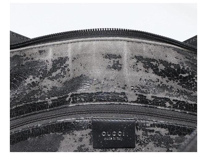 Borsa a tracolla GUCCI in pelle vernice Nero Argento 001 3017 Auth 165092 - vista 22