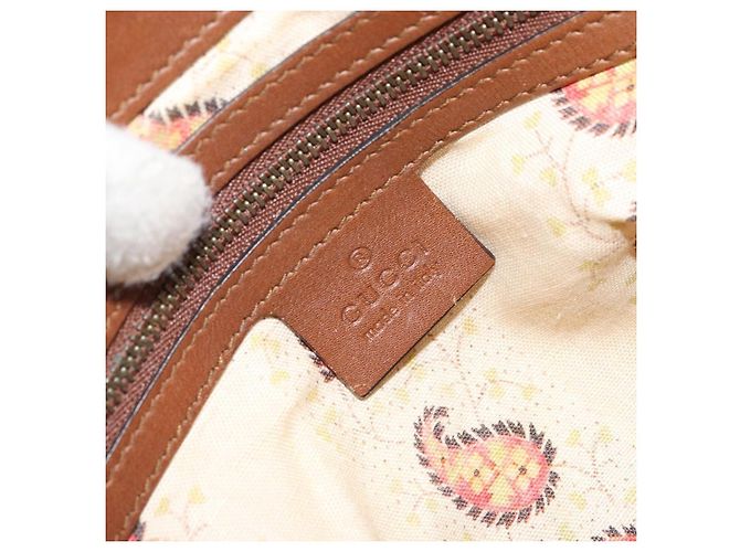 Borsa a Spalla GUCCI in Pelle Marrone Oro 409154 Auth mr2049 D'oro - vista 17