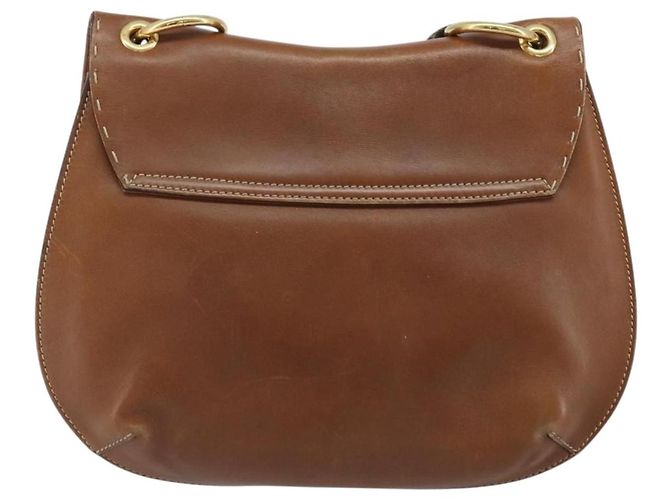 Borsa a Spalla GUCCI in Pelle Marrone Oro 409154 Auth mr2049 D'oro - vista 3