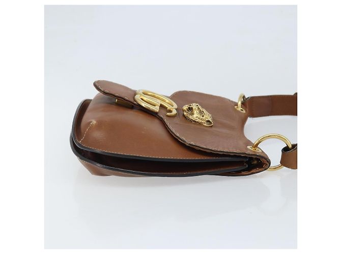 Borsa a Spalla GUCCI in Pelle Marrone Oro 409154 Auth mr2049 D'oro - vista 4