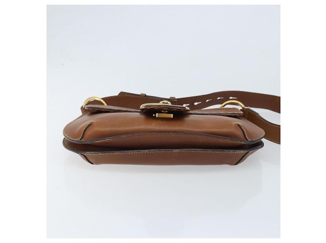 Borsa a Spalla GUCCI in Pelle Marrone Oro 409154 Auth mr2049 D'oro - vista 9