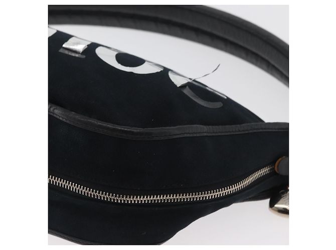 Chloé Borsa a tracolla Chloe in tela nero argento Auth bs33468 - vista 11