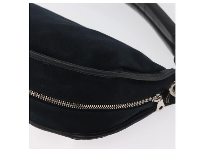 Chloé Borsa a tracolla Chloe in tela nero argento Auth bs33468 - vista 13