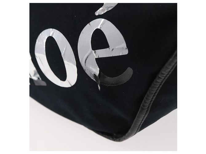 Chloé Borsa a tracolla Chloe in tela nero argento Auth bs33468 - vista 15