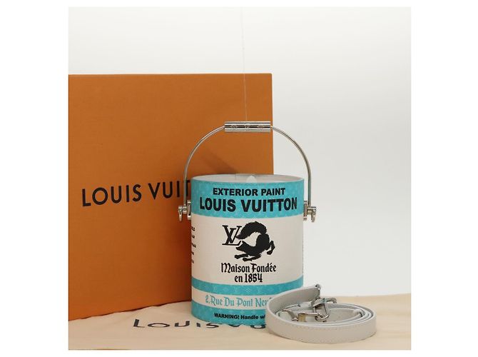 LOUIS VUITTON Borsa Monogram Painted Can in PVC 2way Blu M81597 LV Auth 97849SM - vista 12