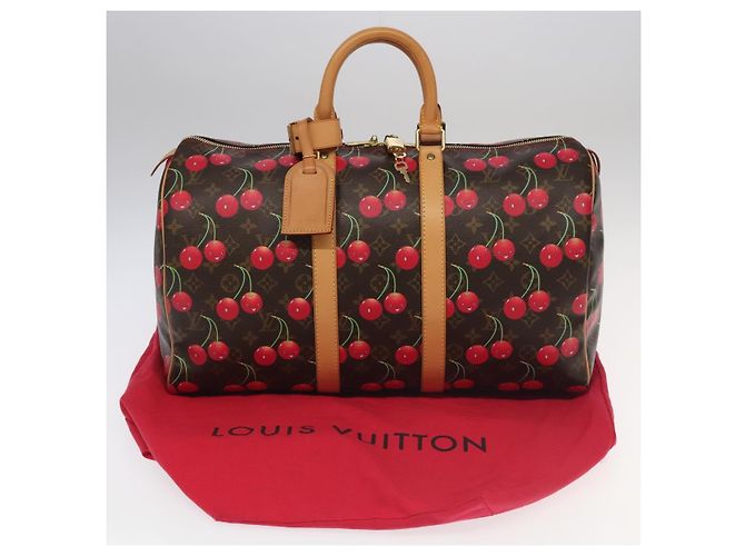 LOUIS VUITTON Monogram Cherry Keepall 45 Boston Bag M95011 LV Auth 101791SM Monogramma - vista 12