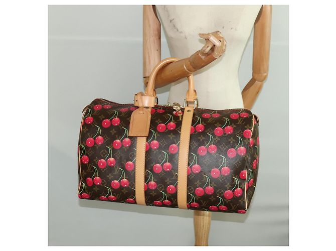 LOUIS VUITTON Monogram Cherry Keepall 45 Boston Bag M95011 LV Auth 101791SM Monogramma - vista 23