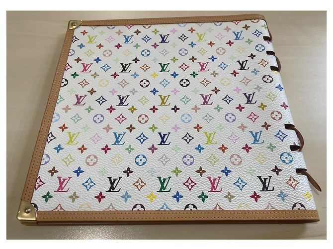 Louis Vuitton Agenda GM Monogram Multicolore Bianco Monogramma - vista 3
