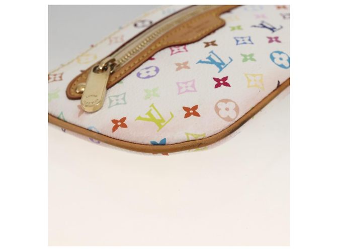LOUIS VUITTON Monogram Multicolor Pochette MM Pochette Bianco M60028 LV Auth ki6606A - vista 10
