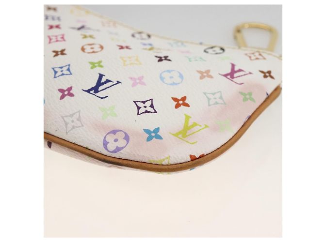 LOUIS VUITTON Monogram Multicolor Pochette MM Pochette Bianco M60028 LV Auth ki6606A - vista 11