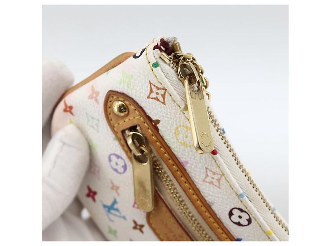LOUIS VUITTON Monogram Multicolor Pochette MM Pochette Bianco M60028 LV Auth ki6606A - vista 14