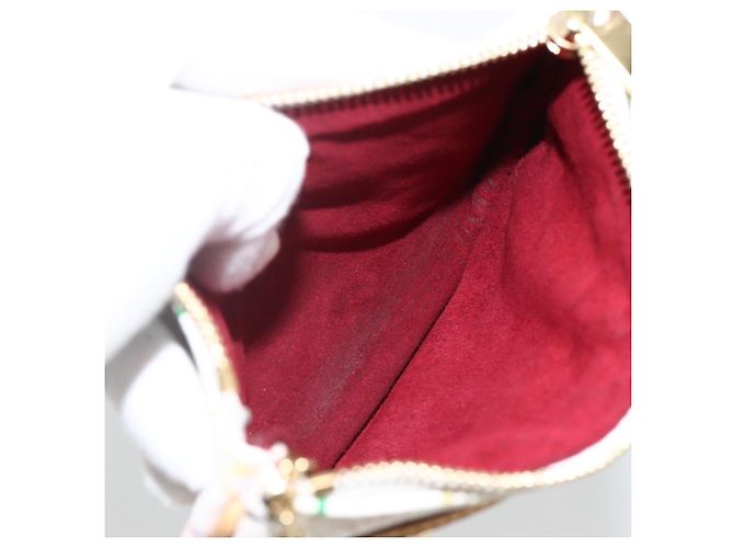 LOUIS VUITTON Monogram Multicolor Pochette MM Pochette Bianco M60028 LV Auth ki6606A - vista 16