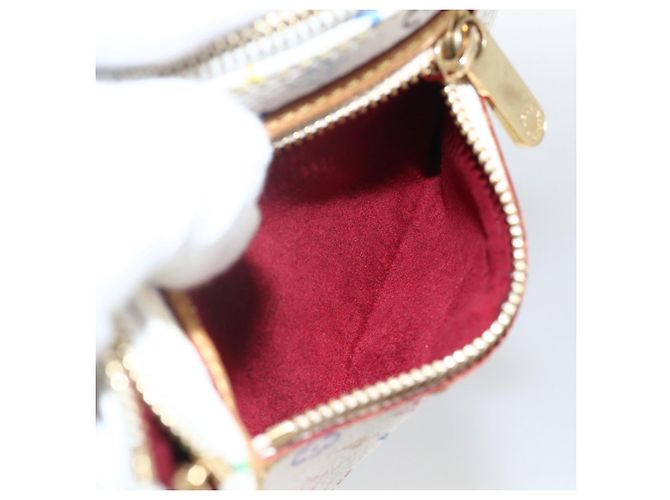 LOUIS VUITTON Monogram Multicolor Pochette MM Pochette Bianco M60028 LV Auth ki6606A - vista 19