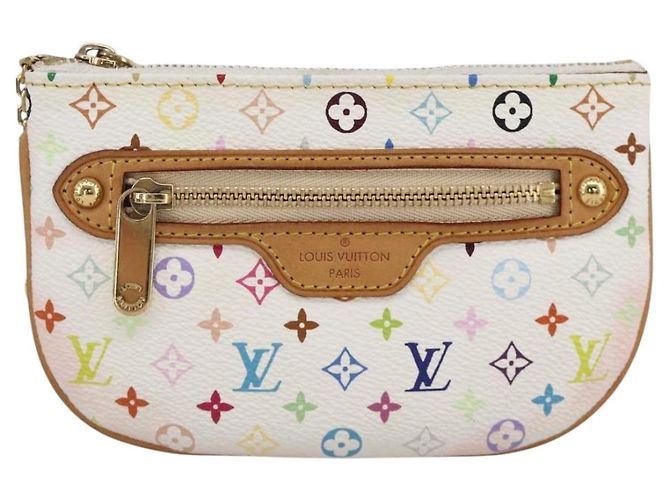 LOUIS VUITTON Monogram Multicolor Pochette MM Pochette Bianco M60028 LV Auth ki6606A - vista 2