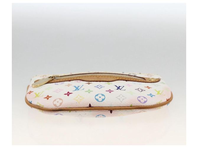 LOUIS VUITTON Monogram Multicolor Pochette MM Pochette Bianco M60028 LV Auth ki6606A - vista 8