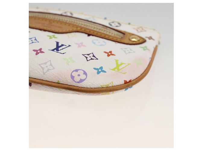 LOUIS VUITTON Monogram Multicolor Pochette MM Pochette Bianco M60028 LV Auth ki6606A - vista 9