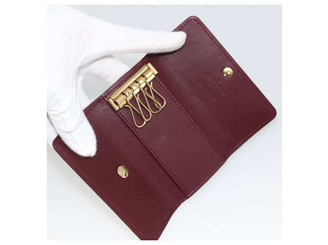 LOUIS VUITTON Vernis Multicles 4 Key Case Rouge Favist M91542 LV Auth SW2314A - vista 13