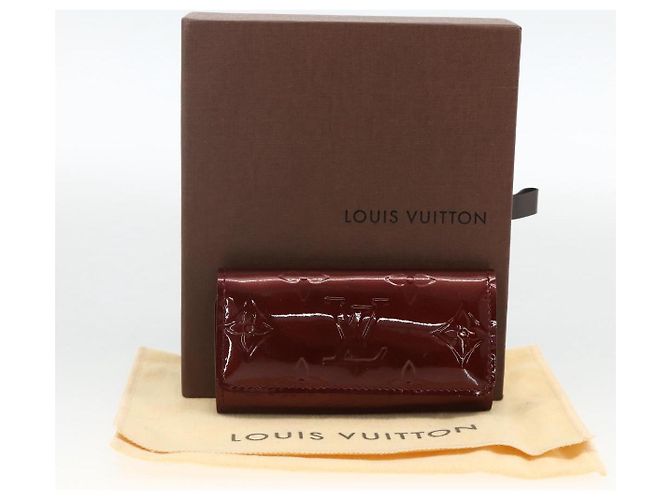 LOUIS VUITTON Vernis Multicles 4 Key Case Rouge Favist M91542 LV Auth SW2314A - vista 18