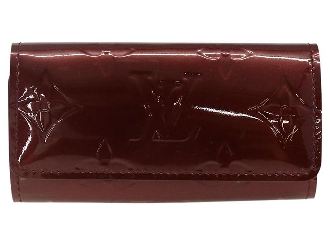 LOUIS VUITTON Vernis Multicles 4 Key Case Rouge Favist M91542 LV Auth SW2314A - vista 2