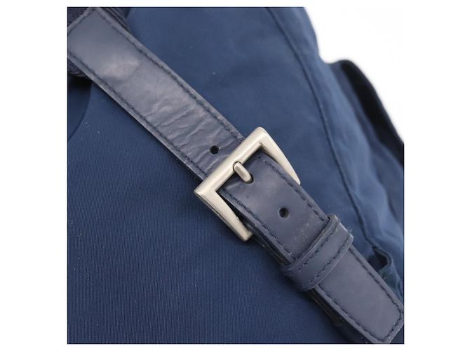 Zaino PRADA Nylon Navy Silver Auth 161363 Argento Blu navy - vista 20