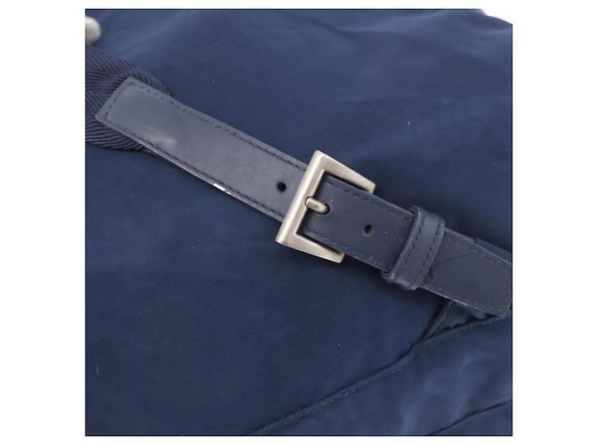 Zaino PRADA Nylon Navy Silver Auth 161363 Argento Blu navy - vista 21