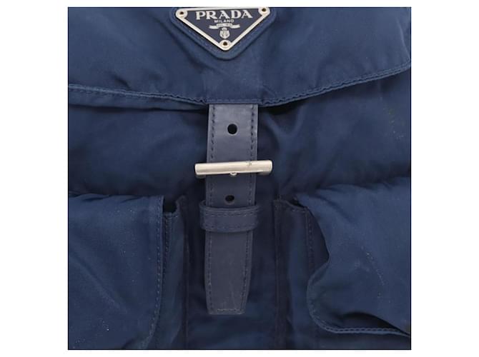 Zaino PRADA Nylon Navy Silver Auth 161363 Argento Blu navy - vista 23
