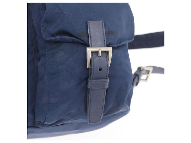 Zaino PRADA Nylon Navy Silver Auth 161363 Argento Blu navy - vista 25