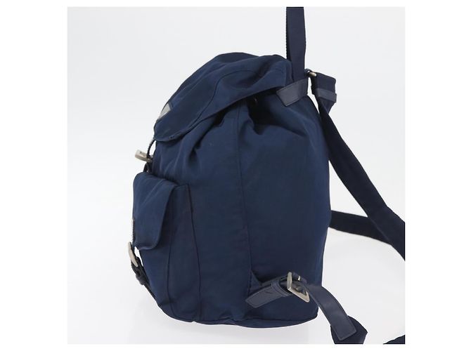 Zaino PRADA Nylon Navy Silver Auth 161363 Argento Blu navy - vista 3