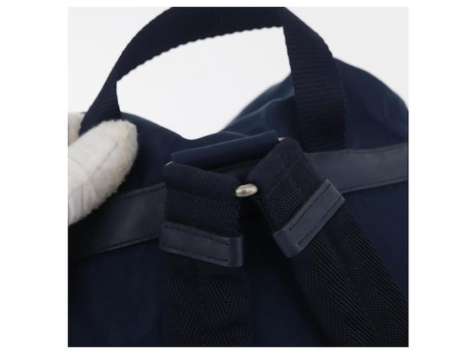 Zaino PRADA Nylon Navy Silver Auth 161363 Argento Blu navy - vista 8