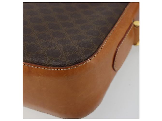 16 Céline CELINE Borsa Macadam Canvas Horse Carriage in PVC e pelle Marrone Oro Autentica 184567 D'oro - vista 16