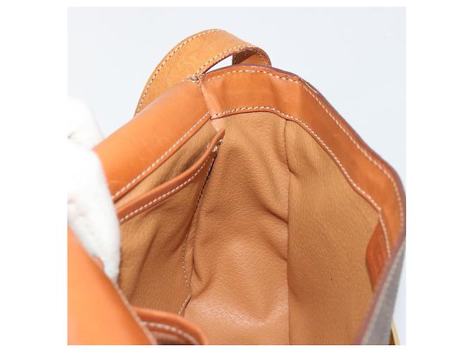 16 Céline CELINE Borsa Macadam Canvas Horse Carriage in PVC e pelle Marrone Oro Autentica 184567 D'oro - vista 20