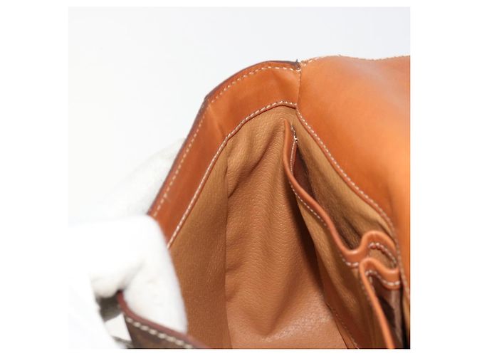 16 Céline CELINE Borsa Macadam Canvas Horse Carriage in PVC e pelle Marrone Oro Autentica 184567 D'oro - vista 21