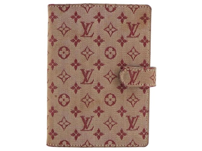 LOUIS VUITTON Monogram Mini Agenda PM Day Planner Cover Red R20912 Auth BA13432 Roja - vista 13