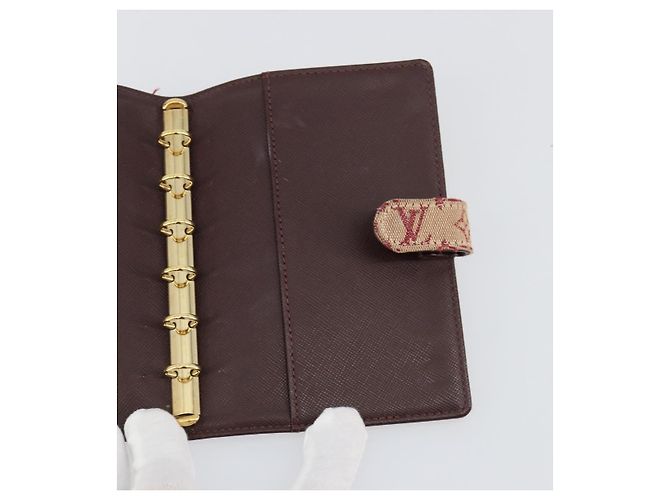 LOUIS VUITTON Monogram Mini Agenda PM Day Planner Cover Red R20912 Auth BA13432 Roja - vista 19