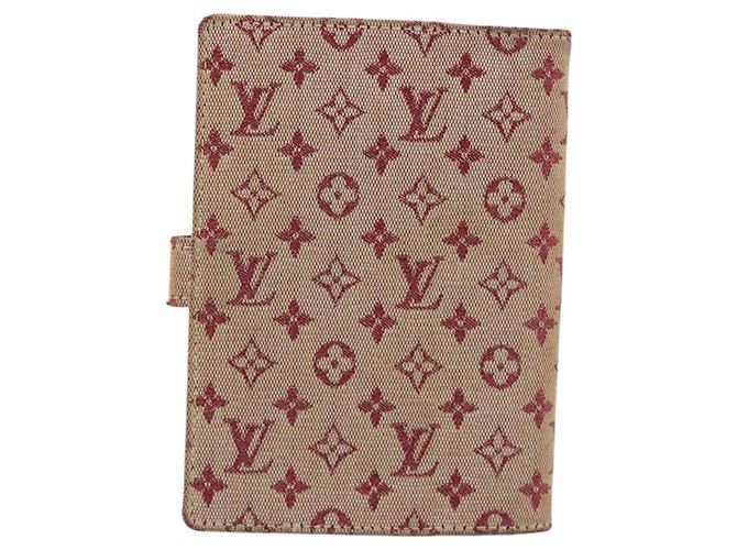 LOUIS VUITTON Monogram Mini Agenda PM Day Planner Cover Red R20912 Auth BA13432 Roja - vista 2